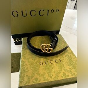 Gucci GG marmont thin belt